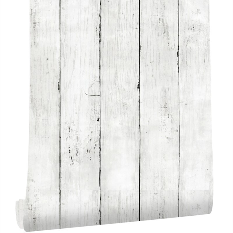 Avorio bianco retro imitazione - Woodworking Wallpaper recensione e prezzo